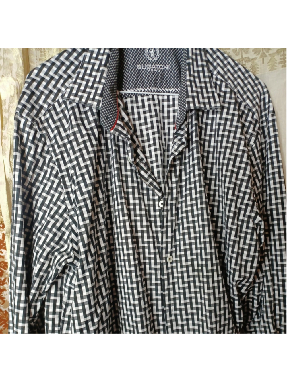 BUGATCHI MEN'S SHAPED FIT SHIRT XL